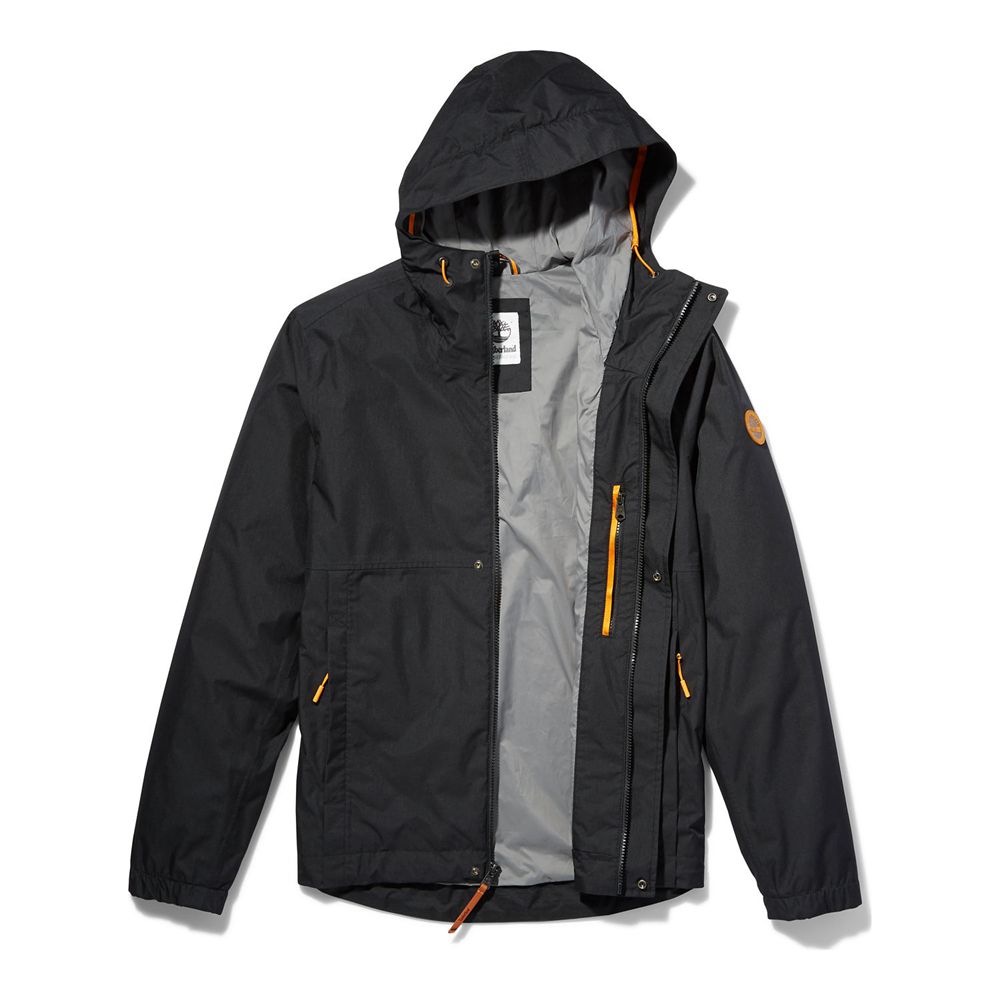 Chaquetas Timberland Argentina Hombre - Outdoor Heritage Waterproof Windbreaker - Negras - PMGXSD-12